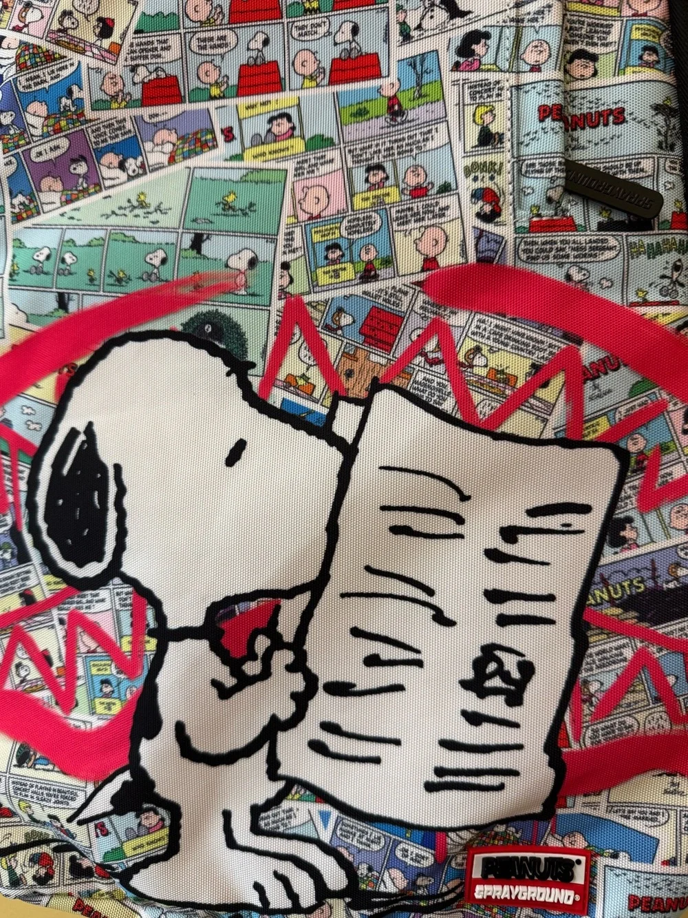 Sprayground Peanuts Snoopy Comic Art DLXR Backpack Streetwear NWT